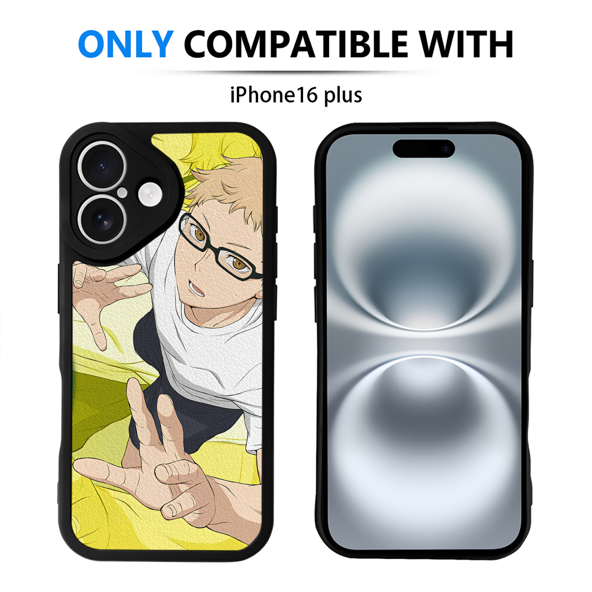 （画像用） ハイキュー!! Haikyu!! 【iPhone 16シリーズ対応】シリコンスマホケース（レザー調） 材質：シリコン